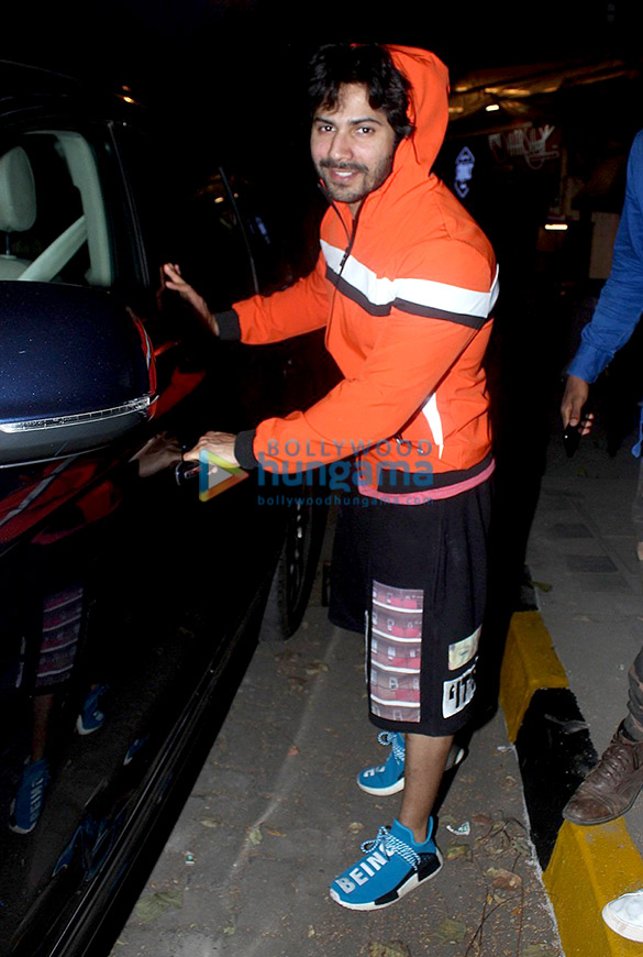 Varun Dhawan snapped outside a gym in Juhu