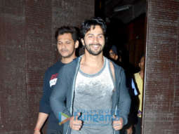 Varun Dhawan snapped outside a gym in Juhu