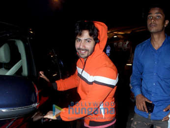 Varun Dhawan snapped outside a gym in Juhu
