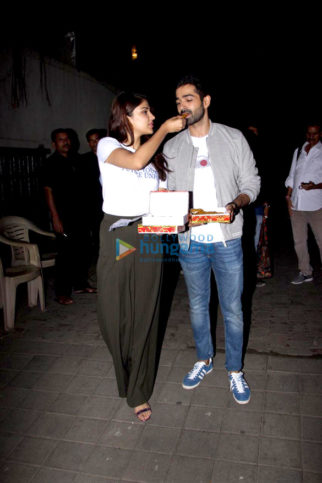 Varun Mitra and Rhea Chakraborty spotted at Vishesh Films’ office promoting their film Jalebi