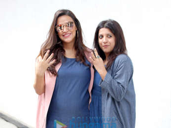 Zoya Akhtar and Neha Dhupia snapped on sets of the show No Filter Neha