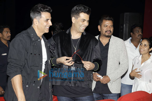 akshay kumar and karan johar attend the press meet for 2 0 5