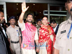Deepika Padukone and Ranveer Singh snapped arriving post their wedding in Italy