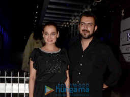 Dia Mirza snapped with her husband at Hakkasan in Bandra