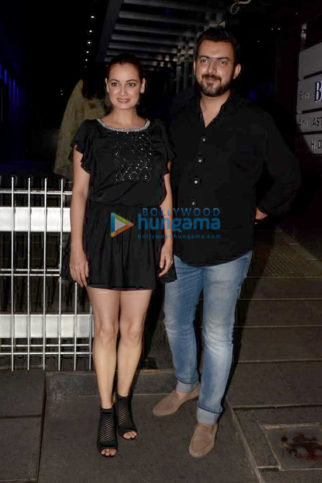 Dia Mirza snapped with her husband at Hakkasan in Bandra