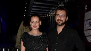 Dia Mirza snapped with her husband at Hakkasan in Bandra