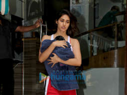 Disha Patani snapped with her pet in Bandra