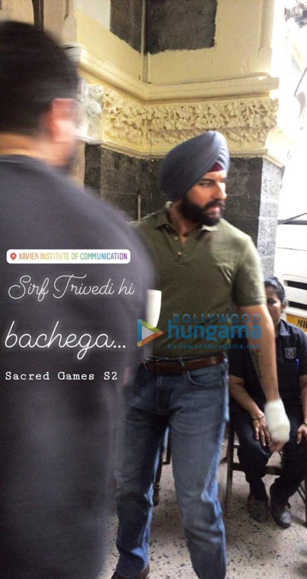 FIRST PIC OUT! Saif Ali Khan reprises Sartaj Singh as he begins Sacred Games 2 shooting in Mumbai