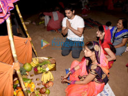 Gurmeet Choudhary snapped during Chhath Puja