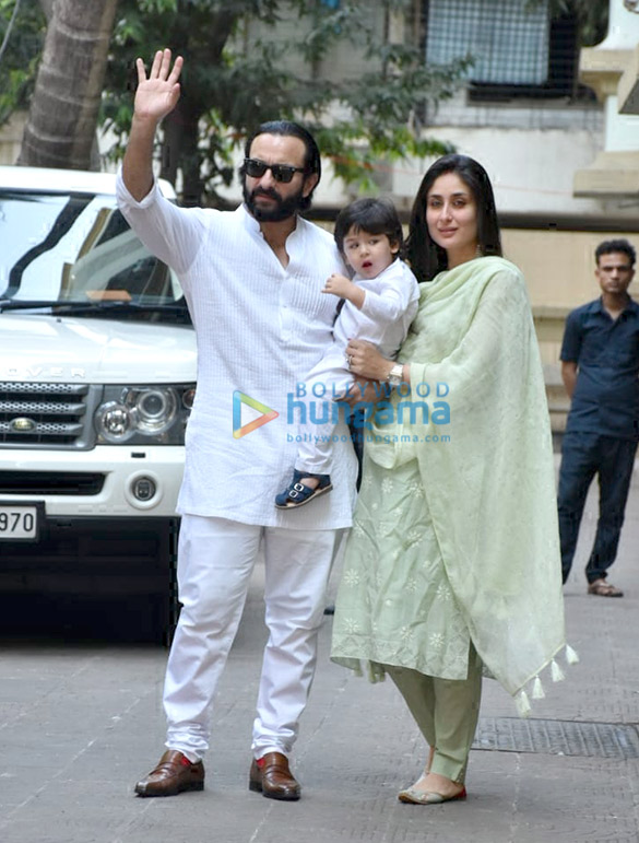 Kareena Kapoor Khan, Saif Ali Khan and Taimur Ali Khan spotted at Karisma Kapoor’s residence for Diwali celebration Kareena Kapoor Khan, Saif Ali Khan and Taimur Ali Khan spotted at Karisma Kapoor’s residence for Diwali celebration