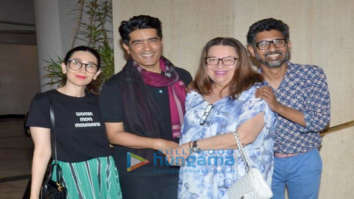 Karisma Kapoor snapped with mom Babita Kapoor at Manish Malhotra’s residence in Bandra