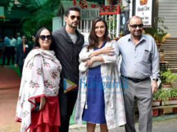 Neha Dhupia snapped after being discharged from hospital