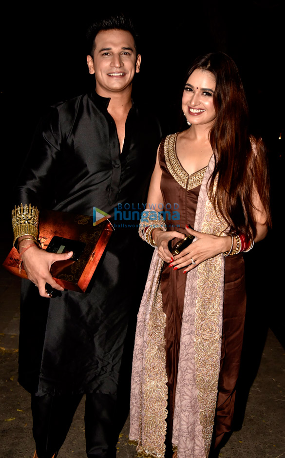 prince narula and yuvika chaudhary snapped at diwali bash 5