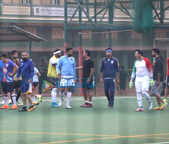 Ranbir Kapoor, Abhishek Bachchan and others snapped during a football match