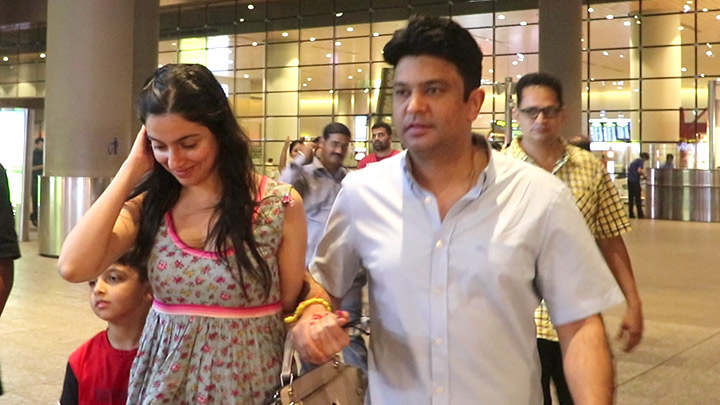 SPOTTED: Bhushan Kumar & Divya Khosla Kumar at airport