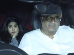 SPOTTED: Janhvi Kapoor & Boney Kapoor at Arjun Kapoor’s house