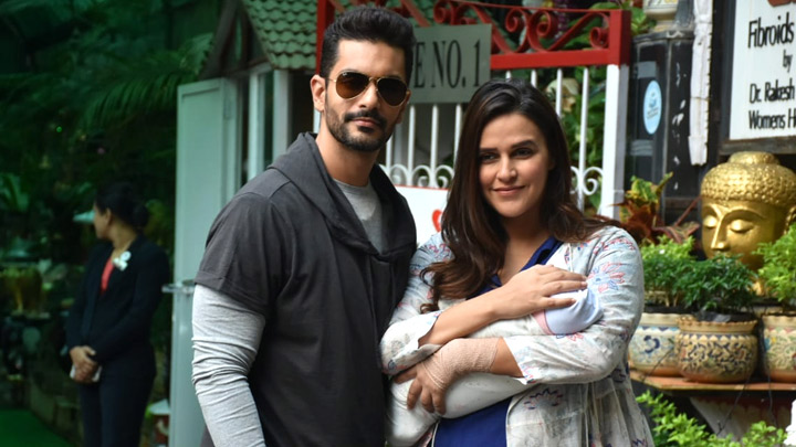 SPOTTED: Neha Dhupia and Angad Bedi with their new born baby Mehr Dhupia