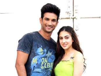 Sara Ali Khan and Sushant Singh Rajput spotted in Mehboob Studios for Kedarnath promotions