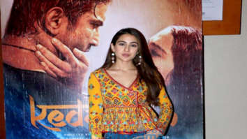 Sara Ali Khan snapped during Kedarnath promotions at JW Marriott in Juhu