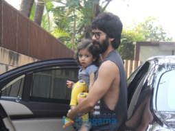 Shahid Kapoor, Mira Rajput and Misha Kapoor snapped in Juhu