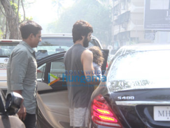 Shahid Kapoor, Mira Rajput and Misha Kapoor snapped in Juhu