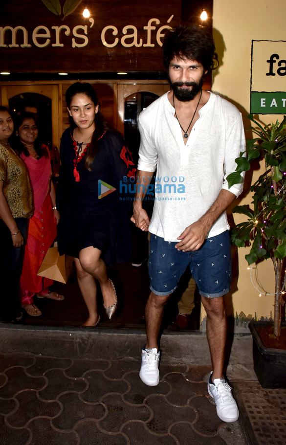 Shahid Kapoor and Mira Rajput spotted at Farmers’ Cafe in Bandra