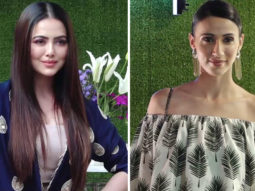 Shibani Dandekar & Sana Khan at the launch of Payal Singhal’s new collection