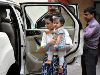 Soha Ali Khan and Inaaya Naumi Kemmu spotted at a play school in Bandra