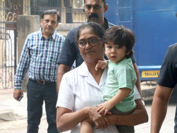 Taimur Ali Khan accompanies Kareena Kapoor Khan for an ad shoot