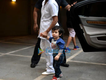 Taimur Ali Khan and Inaaya Naumi Kemmu spotted at play school