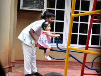 Taimur Ali Khan and Inaaya Naumi Kemmu spotted at play school