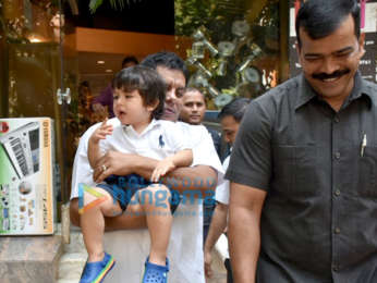 Taimur Ali Khan snapped at a music instrument shop in Bandra