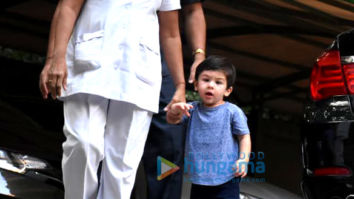Taimur Ali Khan spotted at a playschool in Bandra