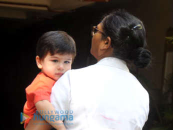 Taimur Ali Khan spotted outside his residence
