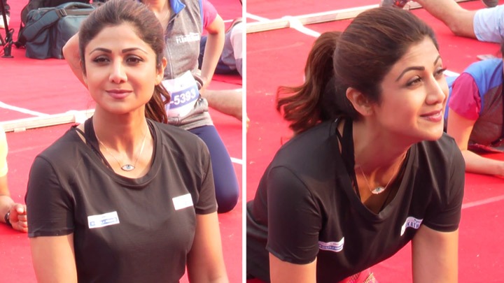 Uncut: Shilpa Shetty led the Biggest Plankathon of India with 2350 people