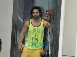 Varun Dhawan spotted at the gym in Bandra