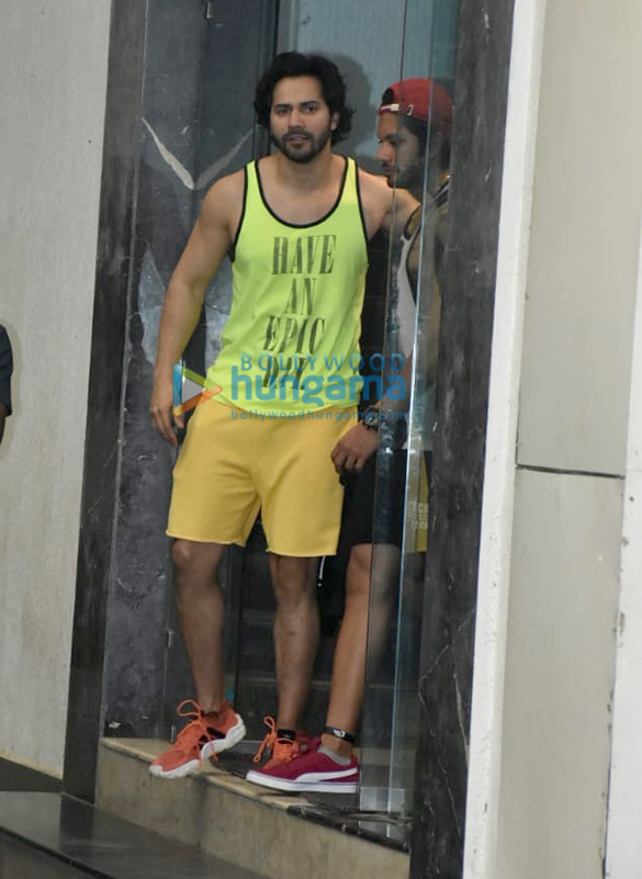 Varun Dhawan spotted at the gym in Bandra