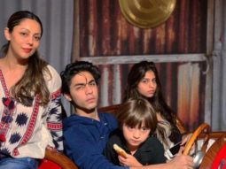 Aryan, Suhana and AbRam Khan pose as MOMMY Gauri Khan’s pet designs (see pic)