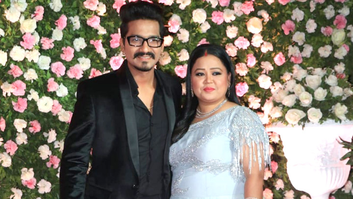 Comedian Bharti Singh with her Husband at Kapil Sharma Wedding Reception Mumbai
