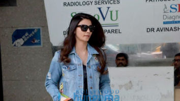 Daisy Shah snapped at a salon in Bandra