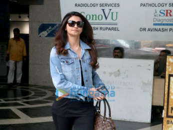 Daisy Shah snapped at a salon in Bandra