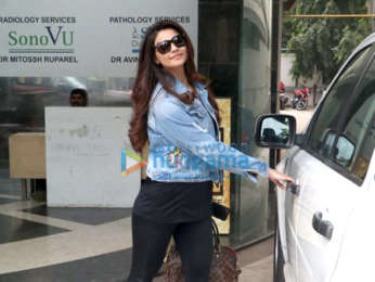 Daisy Shah snapped at a salon in Bandra