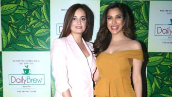 Dia Mirza and Sophie Choudry snapped at Daily Brew Tea launch in Mumbai