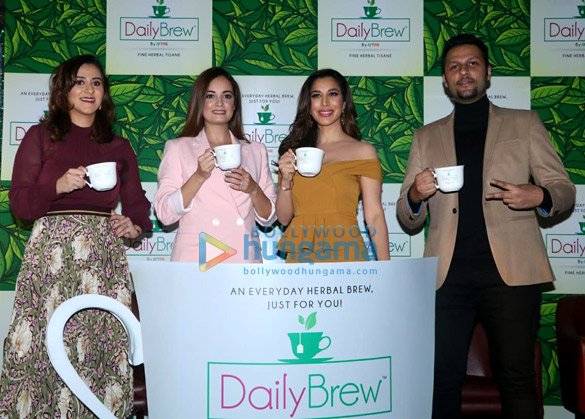 Dia Mirza and Sophie Choudry snapped at Daily Brew Tea launch in Mumbai