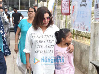 Farah Khan and Krishna Shroff at St Teresa Boys School for World Pet Adoption 2018