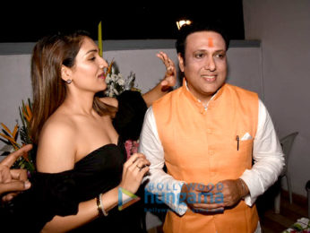 Govinda snapped with wife and daughter on his birthday