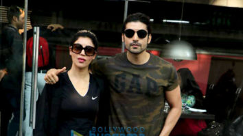 Gurmeet Choudhary and his wife Debina Choudhary spotted at Silver Beach Cafe in Juhu