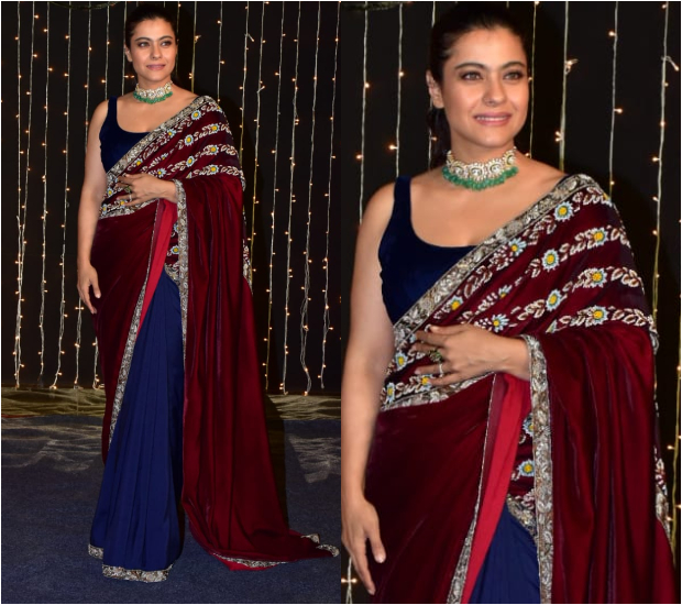 Kajol Devgan in Manish Malhotra for Priyanka Chopra - Nick Jonas wedding reception (1)