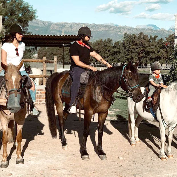 Kareena Kapoor Khan and Saif Ali Khan take little nawab Taimur Ali Khan for horse riding in Cape Town