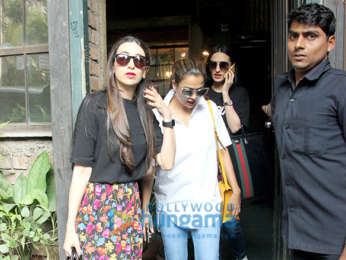 Karisma Kapoor, Amrita Arora and Anu Diwan snapped at Pali Village Cafe in Bandra